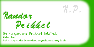nandor prikkel business card